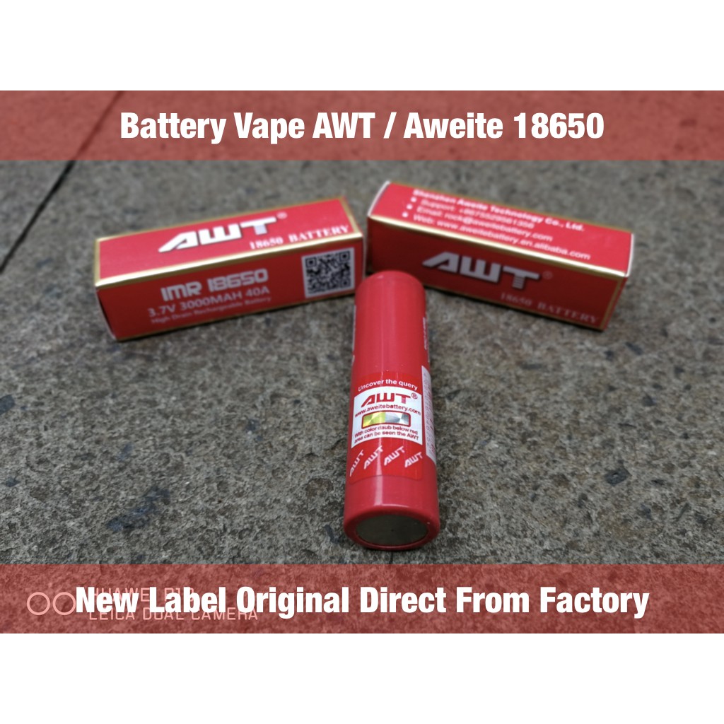 Battery Vape AWT Aweite 18650  Original with New Label