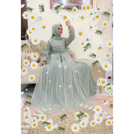 GAMIS PESTA KUPU ORI  REALPICT // Erlindaw collection Gamis Pesta Orii