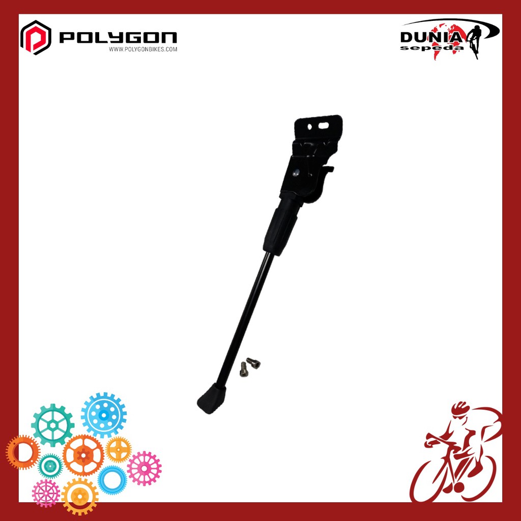 Polygon Stand Sepeda with Bolts (Standar Samping Sepeda Dengan Baut)