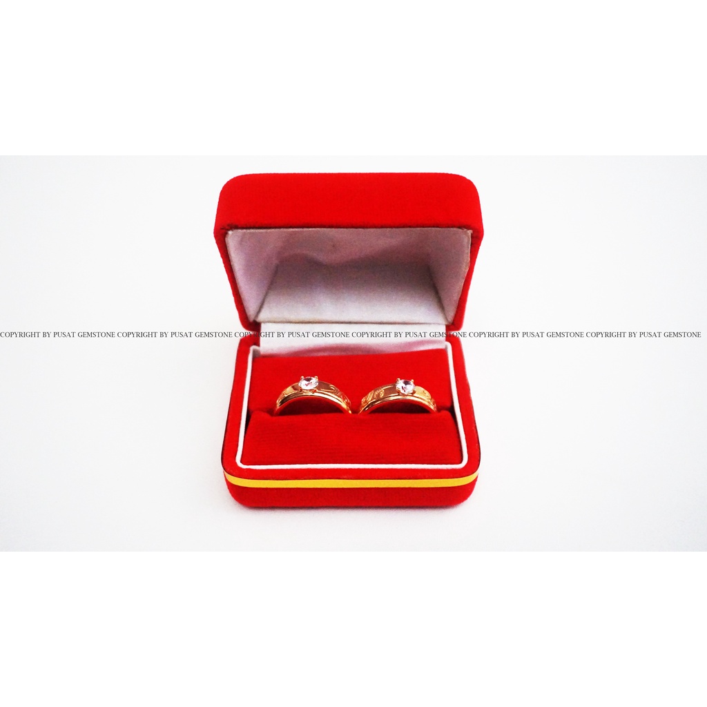 Kotak Cincin / Tempat 2 Cincin Bentuk Love