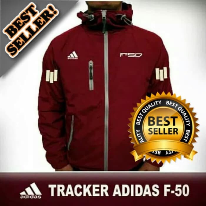 JAKET TAHAN AIR GUNUNG TRACKER ADIDAS MAROON