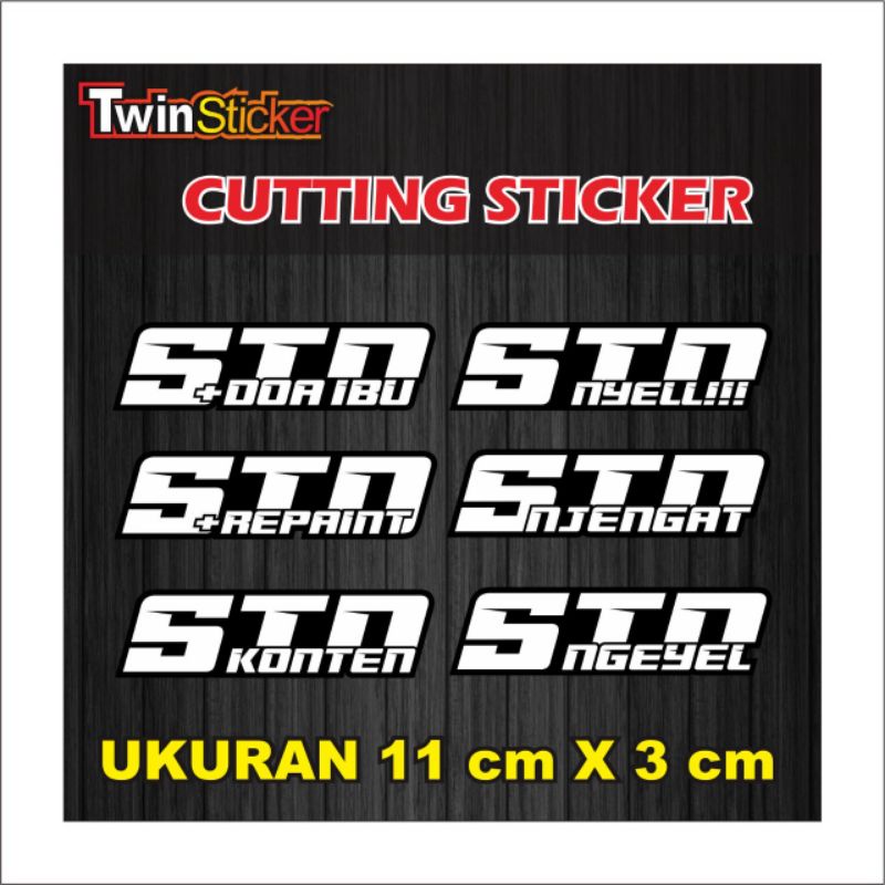 Stiker STD Doa Ibu Ngeyel Nyeel Repaint Konten Jengat Motor Helm Vario Beat Scoopy Vespa Supra Genio