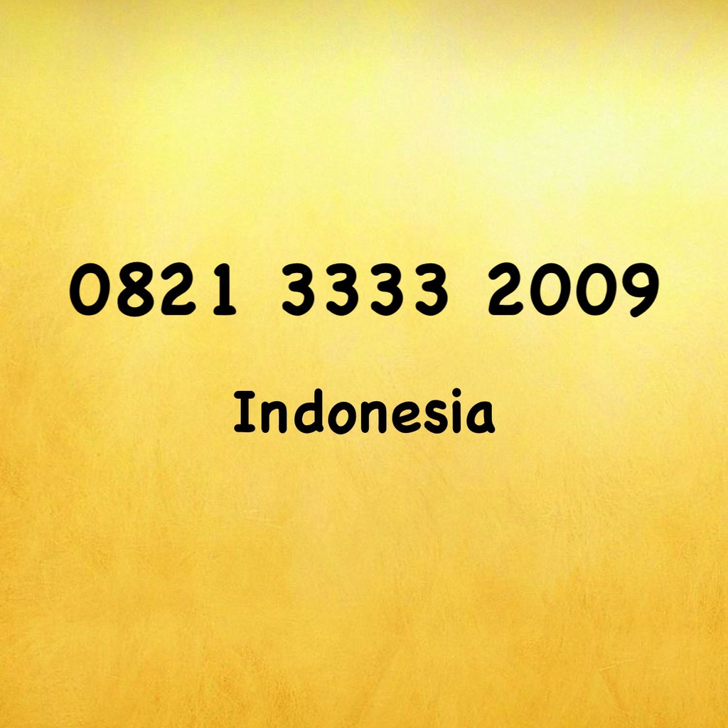Nomor Cantik Simpati Seri Tahun - 09 - 0821 3333 2009