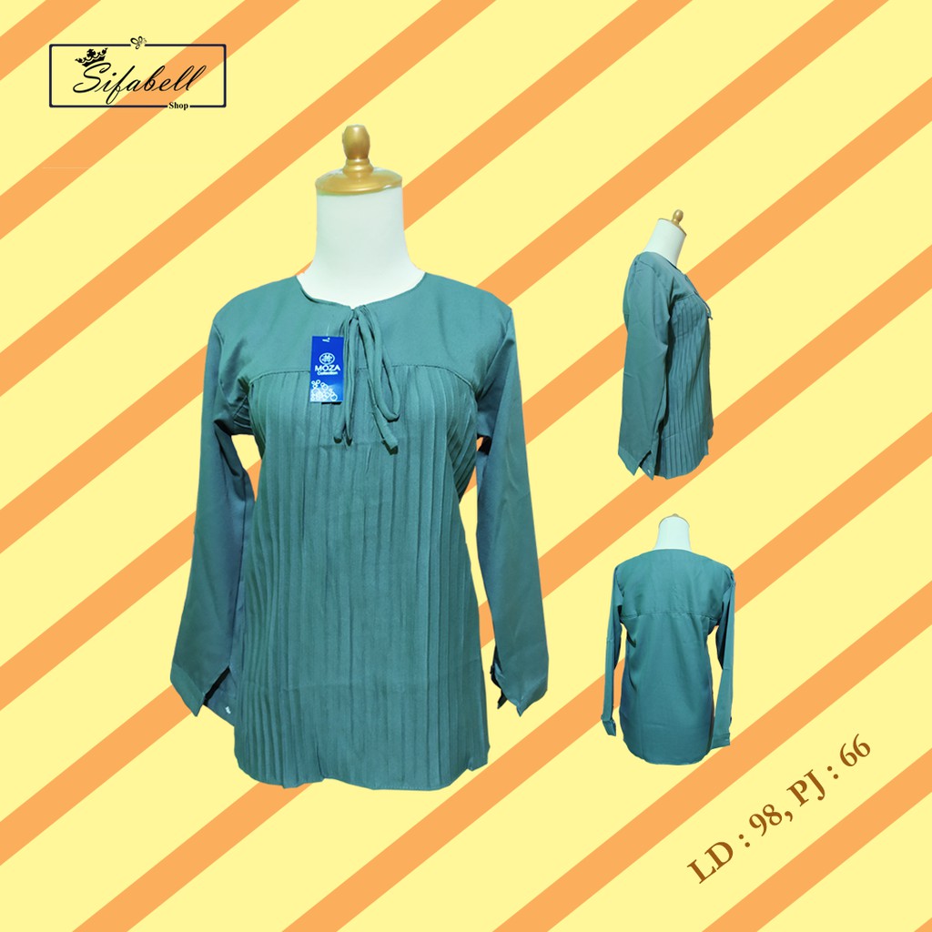 Blouse Plisket Tali Wanita Termurah Atasan Blus Terlaris