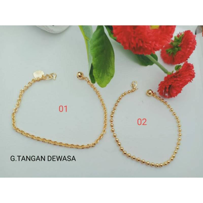 Fourfashion Gelang Tangan Xuping Dewasa Lapis Emas S008