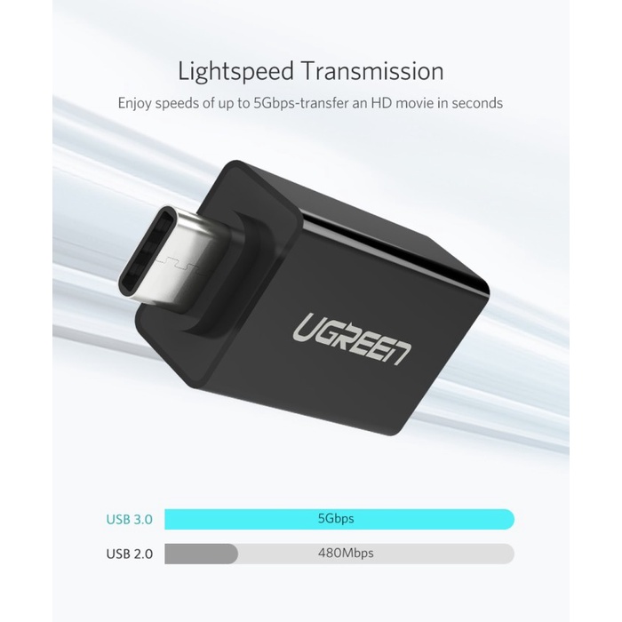 UGREEN Adapter USB-C (M) to USB-A 3.0 (F) - US173