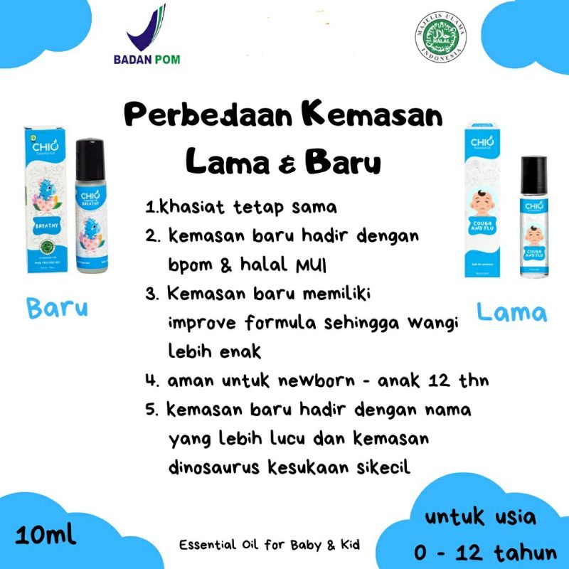 Minyak Aromaterapi / aromatherapy Essential Oil Chio Bayi 0-2 Tahun