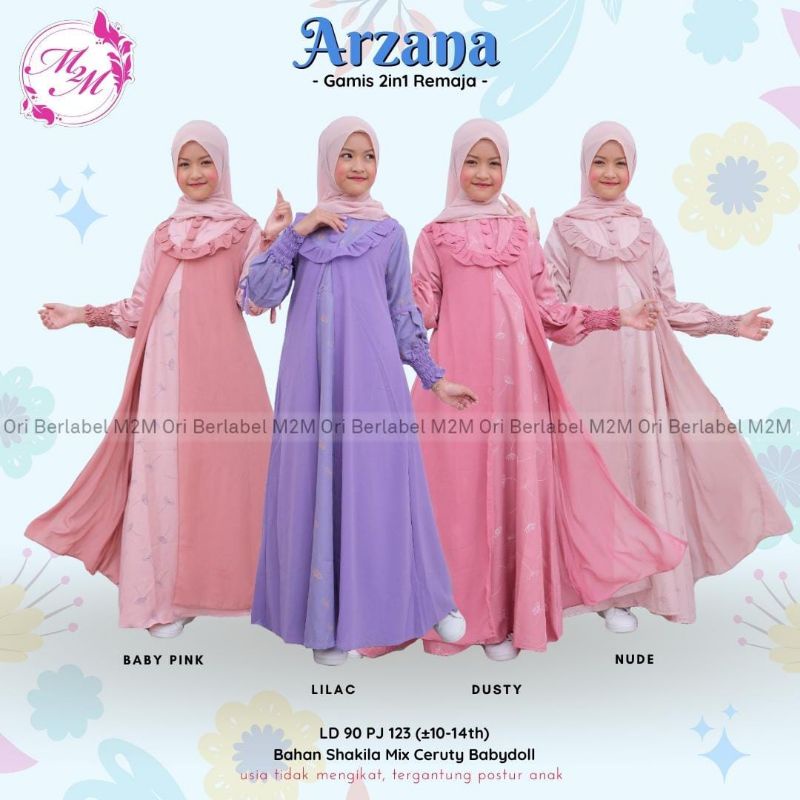 Gamis Arzana Remaja || Ld 90 Pj 123 (+10-14)