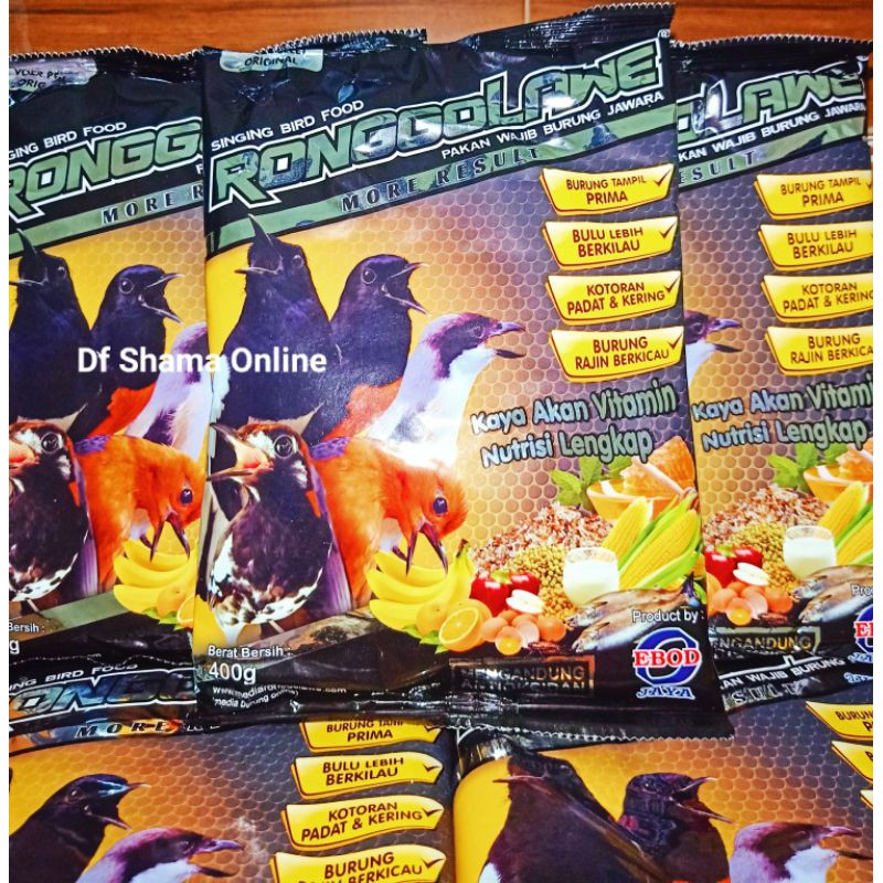 EBOD RONGGOLAWE 400GR VOER KASAR KUNING PAKAN BURUNG MURAI KACER ANIS CENDET JALAK WAMBI CUCAK ROWO