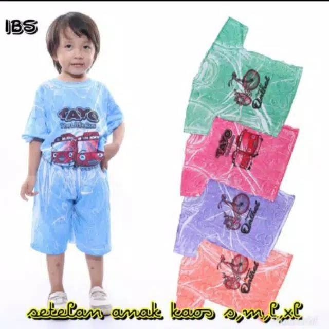 BAJU ANAK SETELAN PENDEK MOTIF GAMBAR LUCU KARTUN MURAH BAJU ANAK MURAH PAKAIAN ANAK COWOK JERSEY