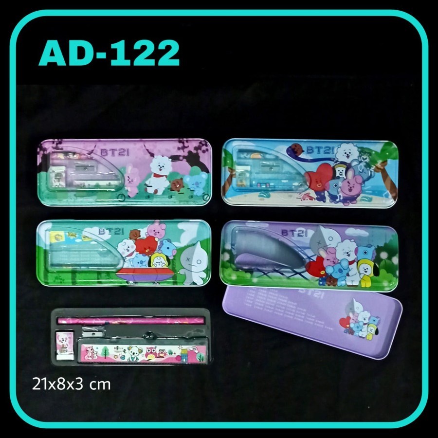 

SJS Kotak Pensil Kaleng Set/Pencil Box/Pencil Case/Tempat Pensil