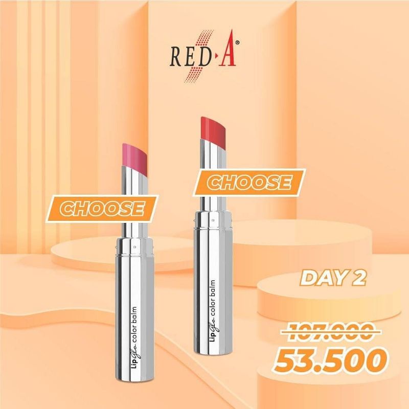 Paket 2 Lip Glo Color Balm Red A