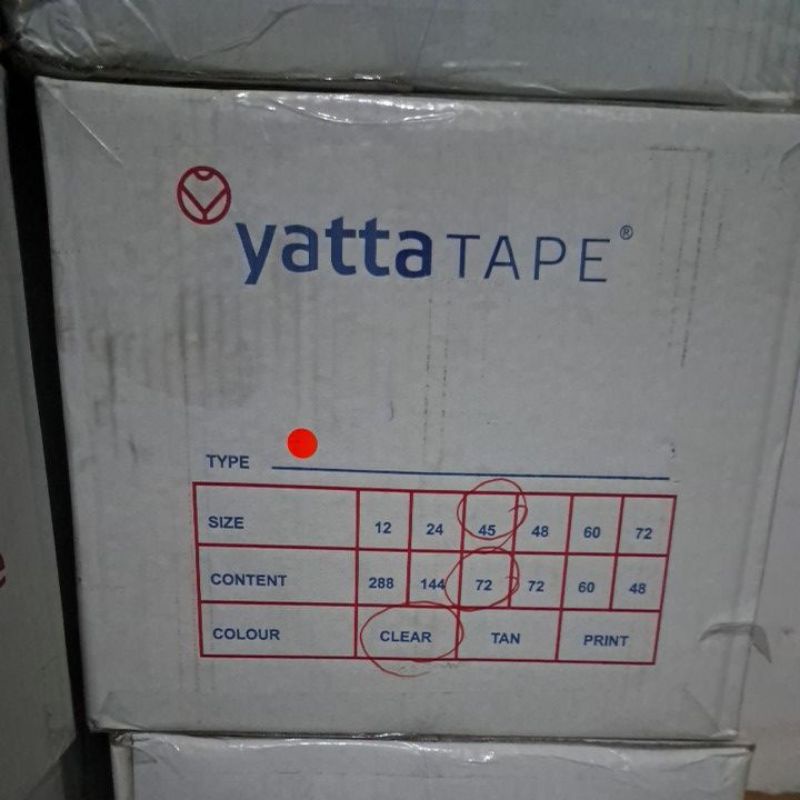 

lakban authority / yatta 45mm 1 dus 72 roll 100yard