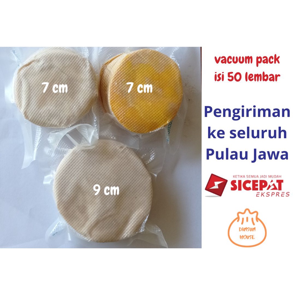 

Kulit Dimsum Dim Sum Tipis Isi 100 LembarHalal Lentur Warna Putih Kuning Pangsit Siomay Gyoza