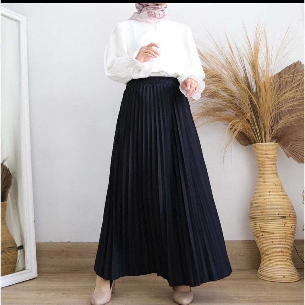 ROK PLISKET PANJANG(BISA COD)ROK PREMIUM,ROK KEKINIAN,ROK MURAH,ONDER PLISKET