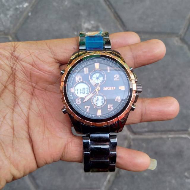 Jam tangan pria sporty Rantai skmei original