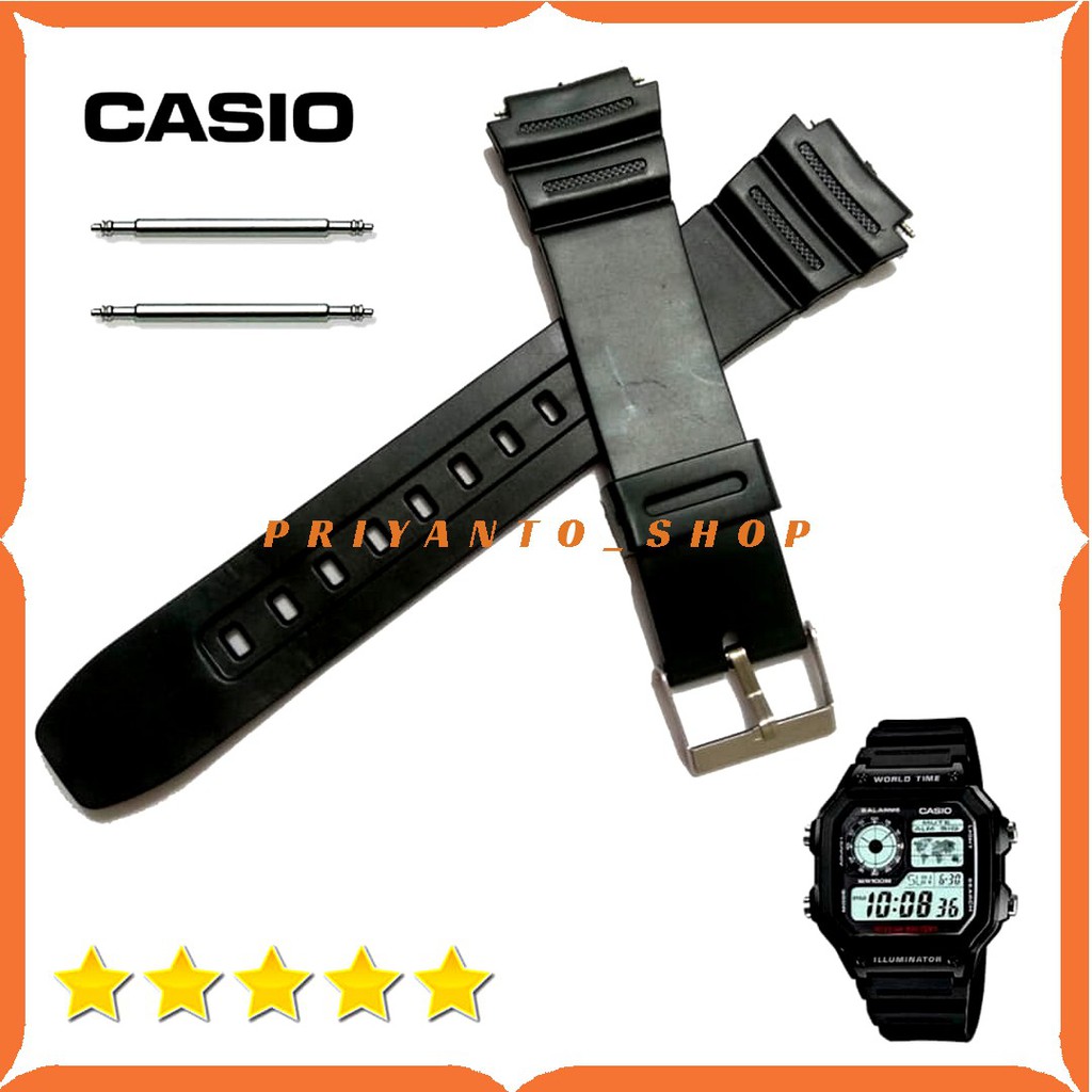 Strap Tali Jam Tangan Casio AE-1300 Ae 1300 Ae1300 Free Pen