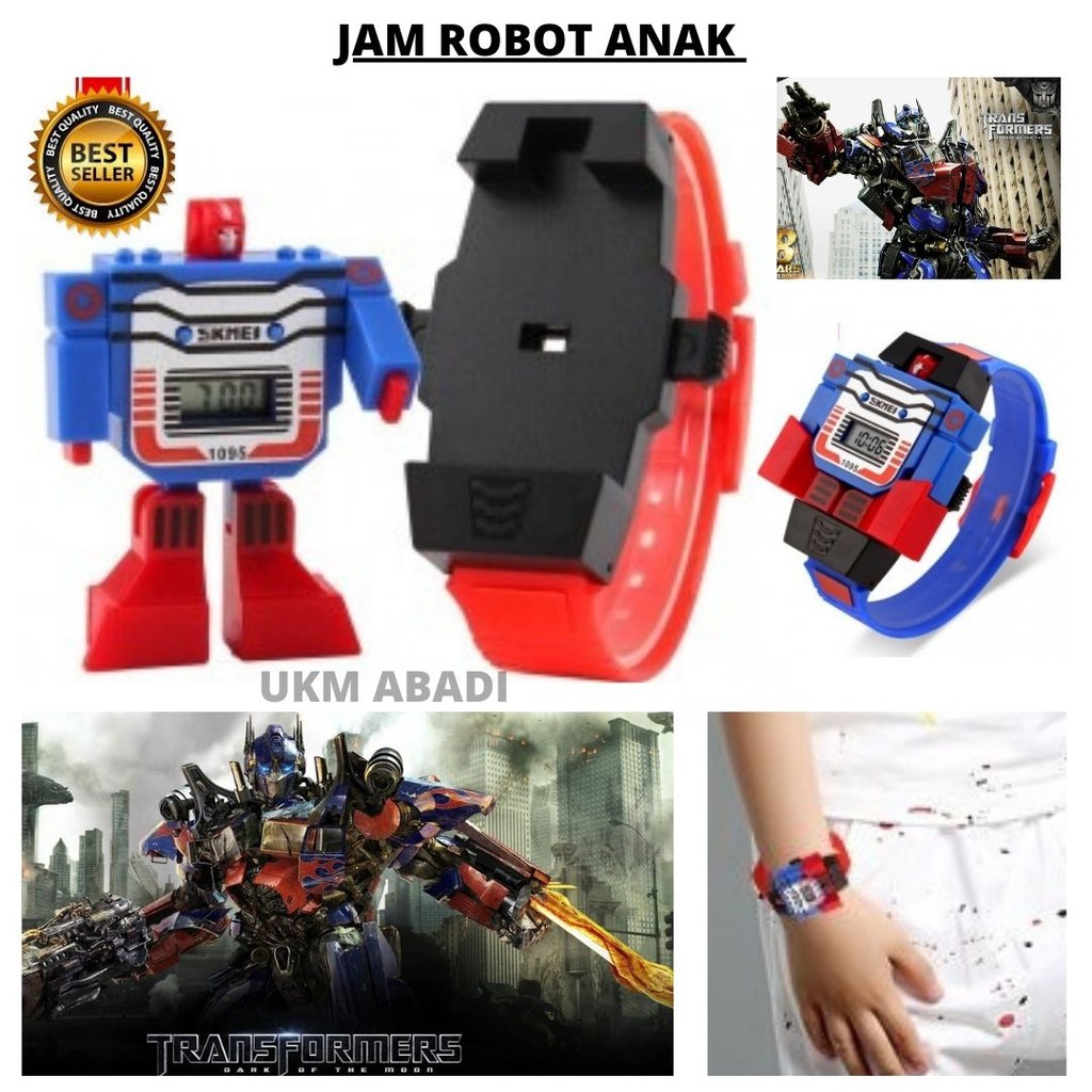 Original Jam Tangan Robot Digital Anak Transformer Bisa Dilepas  111102