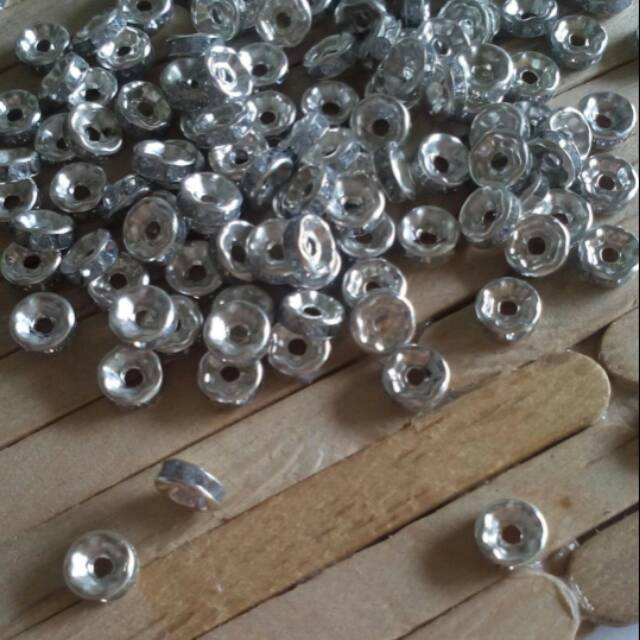 Rondel pembatas mutiara 8 mm