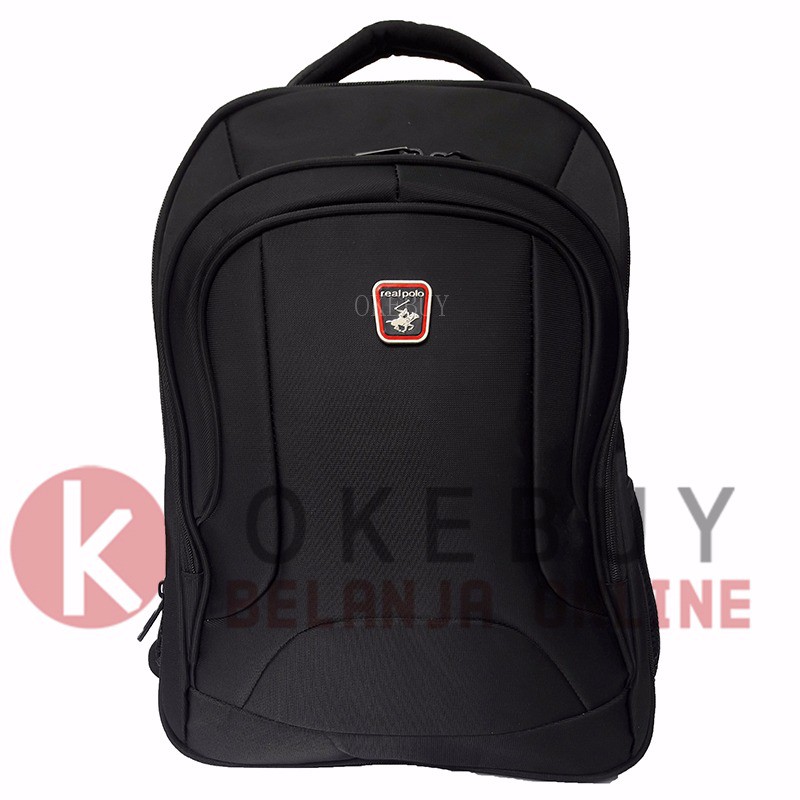 Tas Real Polo 5873 BLACK Ransel/Kantor/Sekolah/Backpack F-16