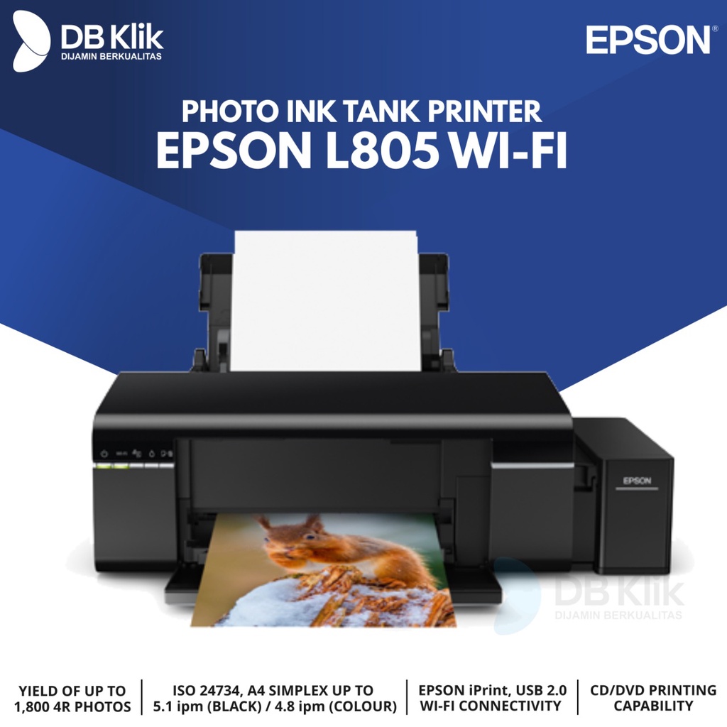 Jual Printer EPSON L805 Ink Tank WiFi Wireless Printer Epson L805