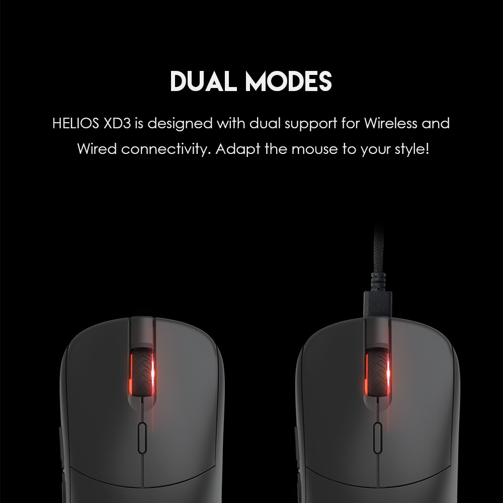 Fantech XD3 Helios Wireless Mouse Gaming Dual Mode GARANSI RESMI