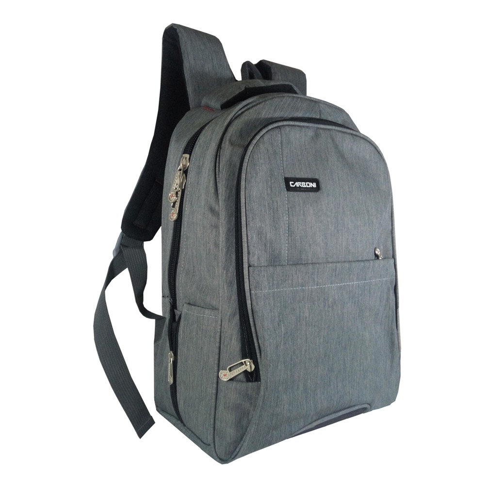 SHOPEE 6.6 SUPER SALE!! Carboni Tas Ransel RA0016 Original 17 - Grey + Raincover