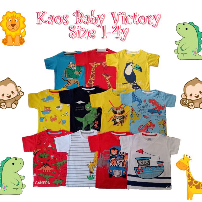 Kaos Baby Victory Size 1-4y