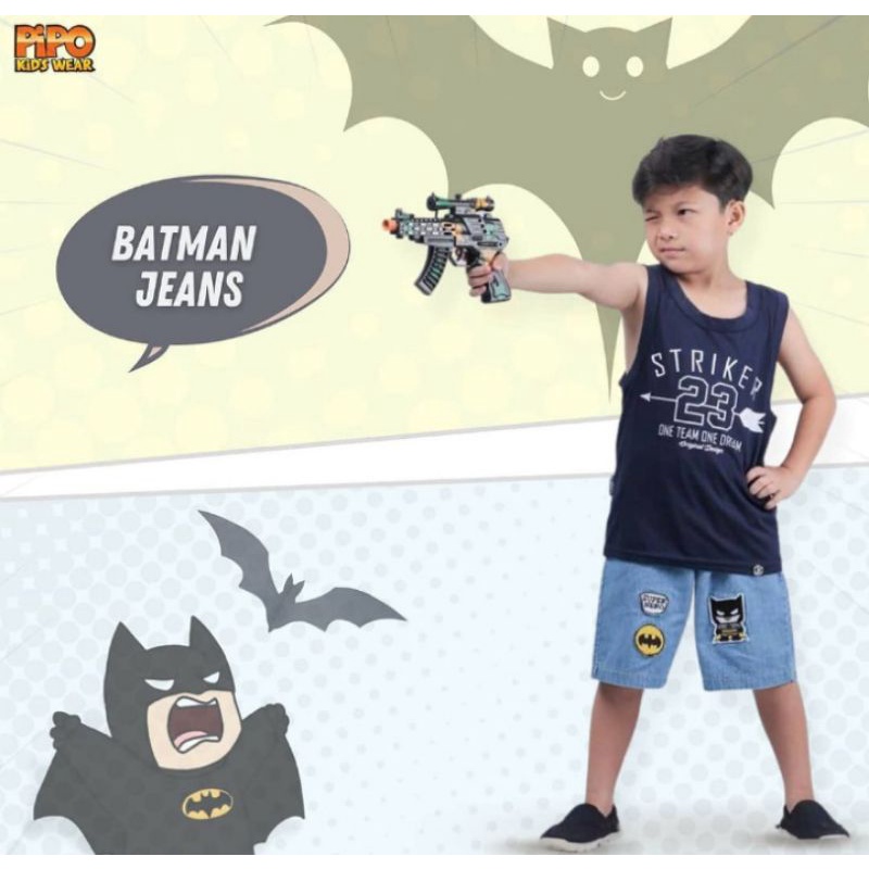 SHORT JEANS SUPERHERO by PIPO KIDSWEAR