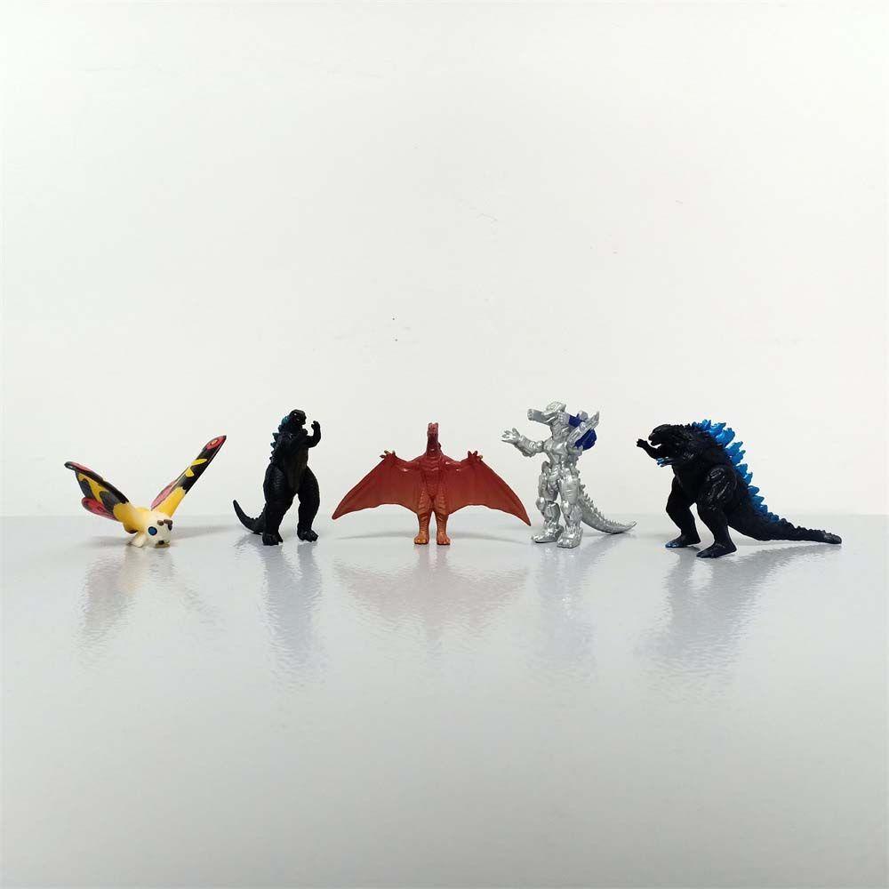 NEEDWAY Godzilla Action Figure Kid Hadiah Patung PVC Dinosaurus Desktop Ornamen Model Mainan Triceratops Dekorasi Anime Figurine