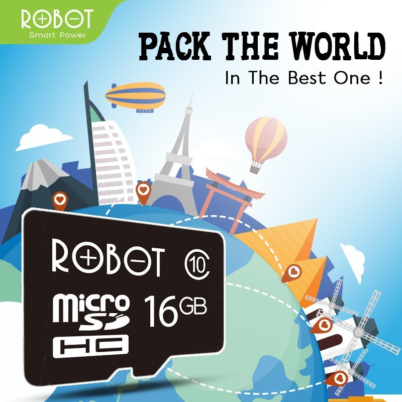 Micro SD ROBOT TF 8GB / 16GB Memory Card Kartu Memori HP Original Class 10