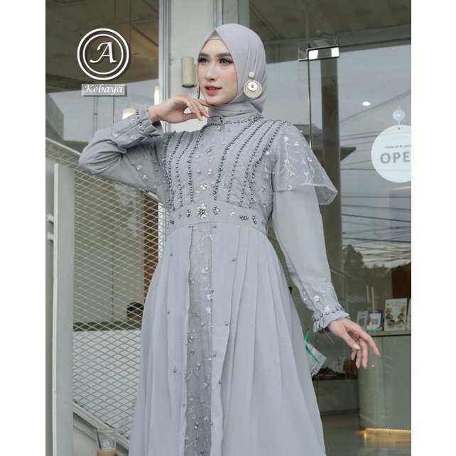 Kadai.Baju / Gamis Humaira / Gamis tulle payet / Gamis wisuda dan pernikahan Size M L XL XXL