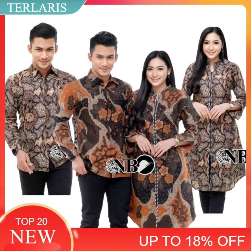 [ANS BATIK] Maura Couple - Sania Ruffle Batik Couple Ori Ndoro Jowi Garansi Termurah Shopee