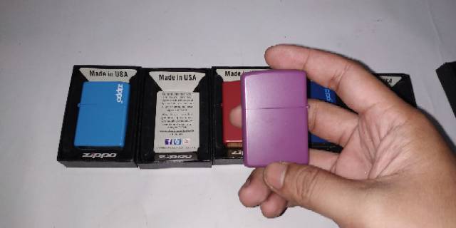 Zippo Matte - Zippo Mate - Lighter Zippo - Korek Zippo - Korek Api - Biru - Merah - Ungu