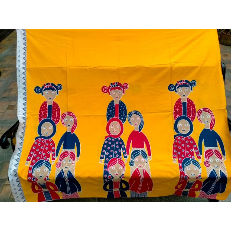 KAIN BATIK KATUN PRINTING KARAKTER MOTIF SIMBOK ETNIK