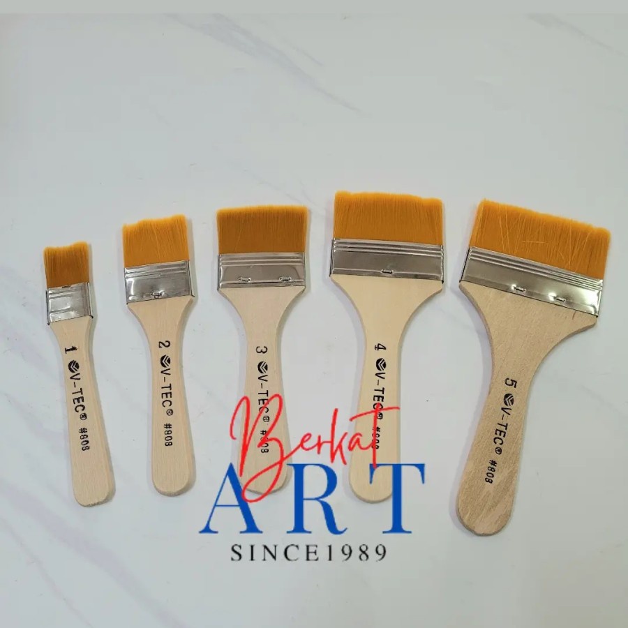 VTEC KUAS BRUSH ARTIST 808 / KUAS BULU SINTETIS FLAT RATA