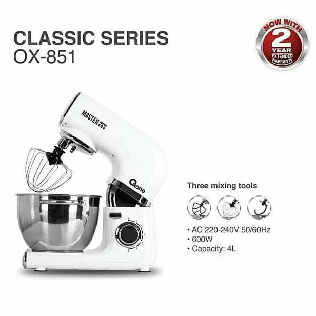 Oxone OX-851 Master Stand Mixer Classic Series 600 - 600W - 4Lt