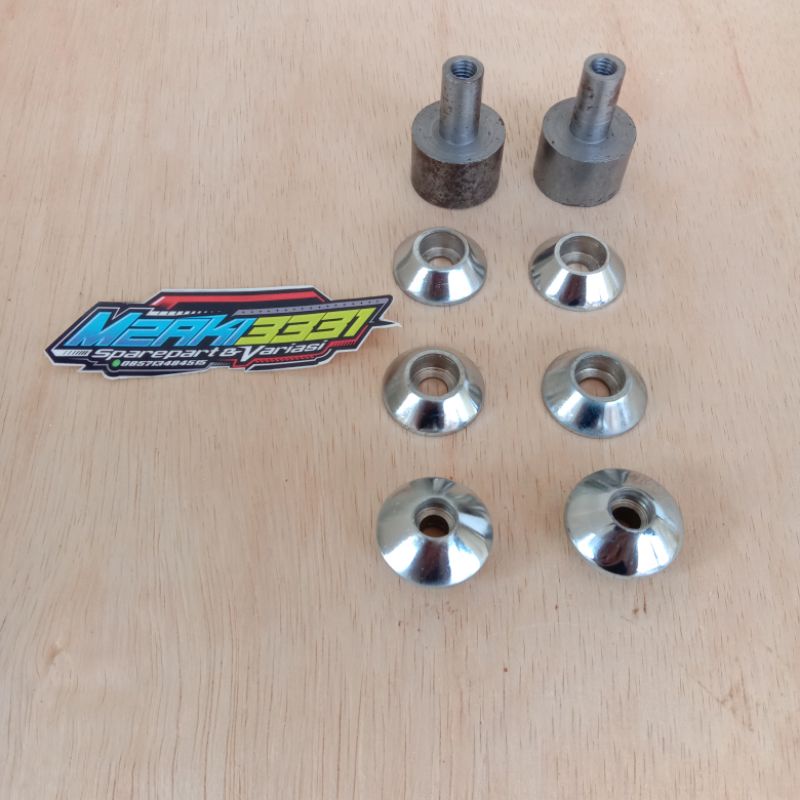 Pemanis ring CB belakang Pemanis Dudukan shock Manisan Skok Belakang CB Chrome