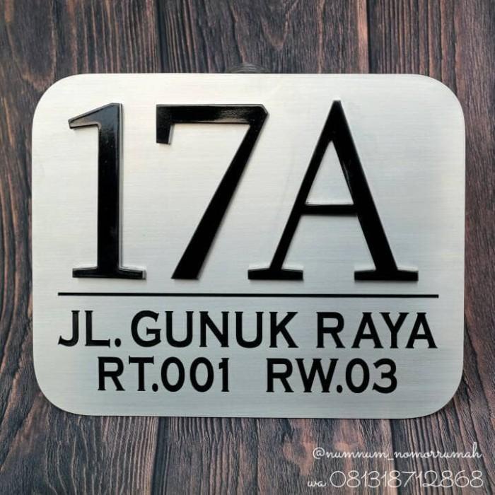Termurahhh Paint | Nomor Rumah Stainless - 3 Letter Timbul