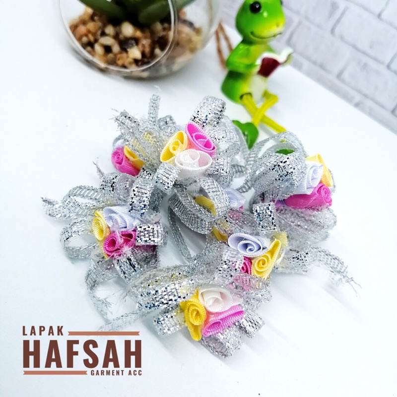 Hiasan Bunga Souvenir Bunga Organdi isi 12pcs