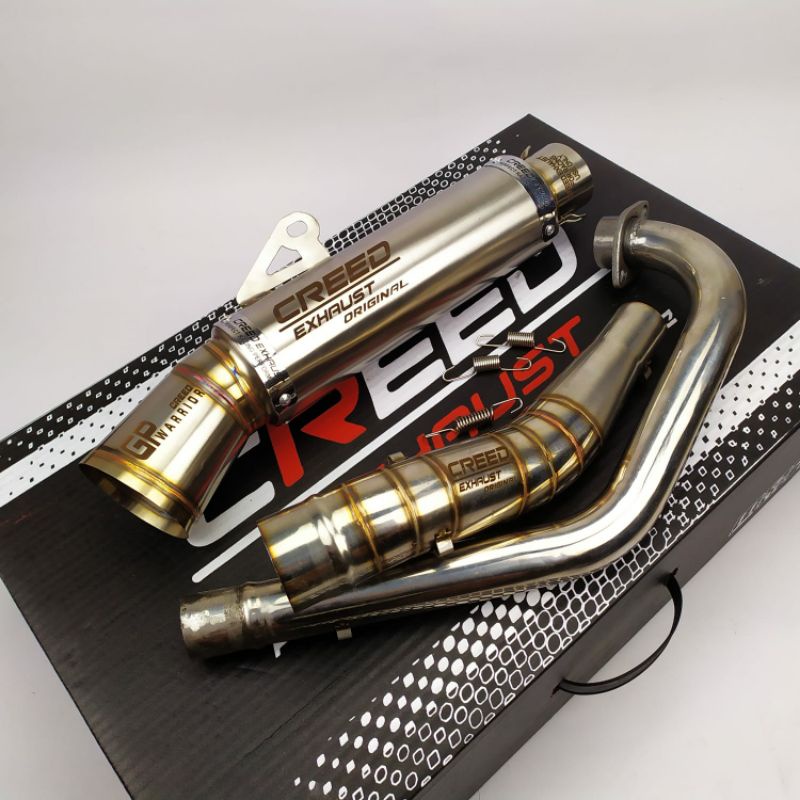 TMX 125 and 155 Original Creed Exhaust conical open specs pipe for TMX 125/155 /EURO/DESERT BIG ELBO