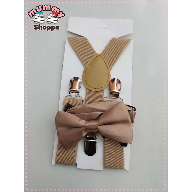 set fashion aksesoris anak balita suspender dan dasi kupu-kupu