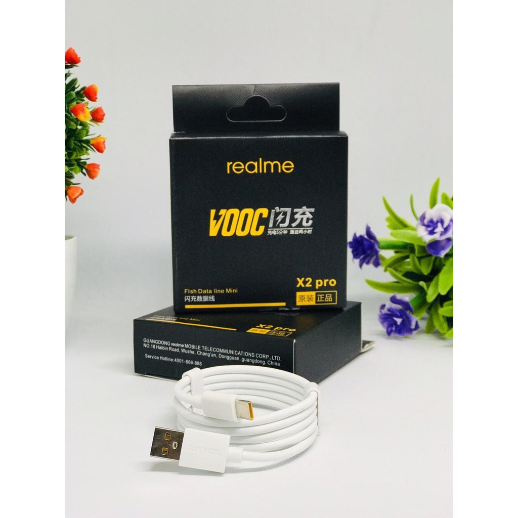 SUPER VOOC Data Cable Realme X2 Pro Type C 4A Flash Charge Kabel Data Realme Tipe-C
