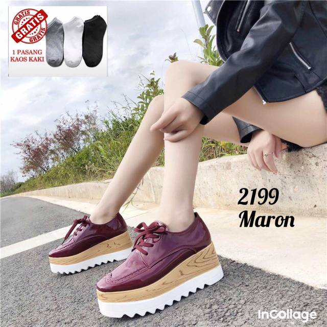 Sepatu Wedges wanita impor Korea 2199