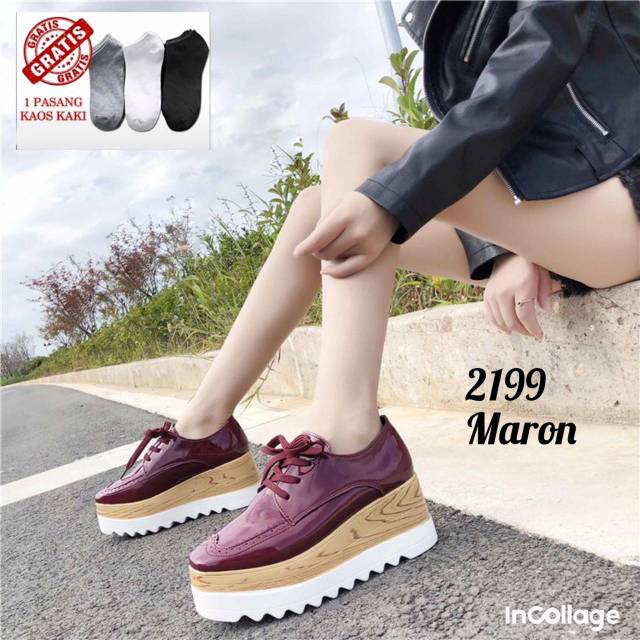 Sepatu Wedges wanita impor Korea 2199