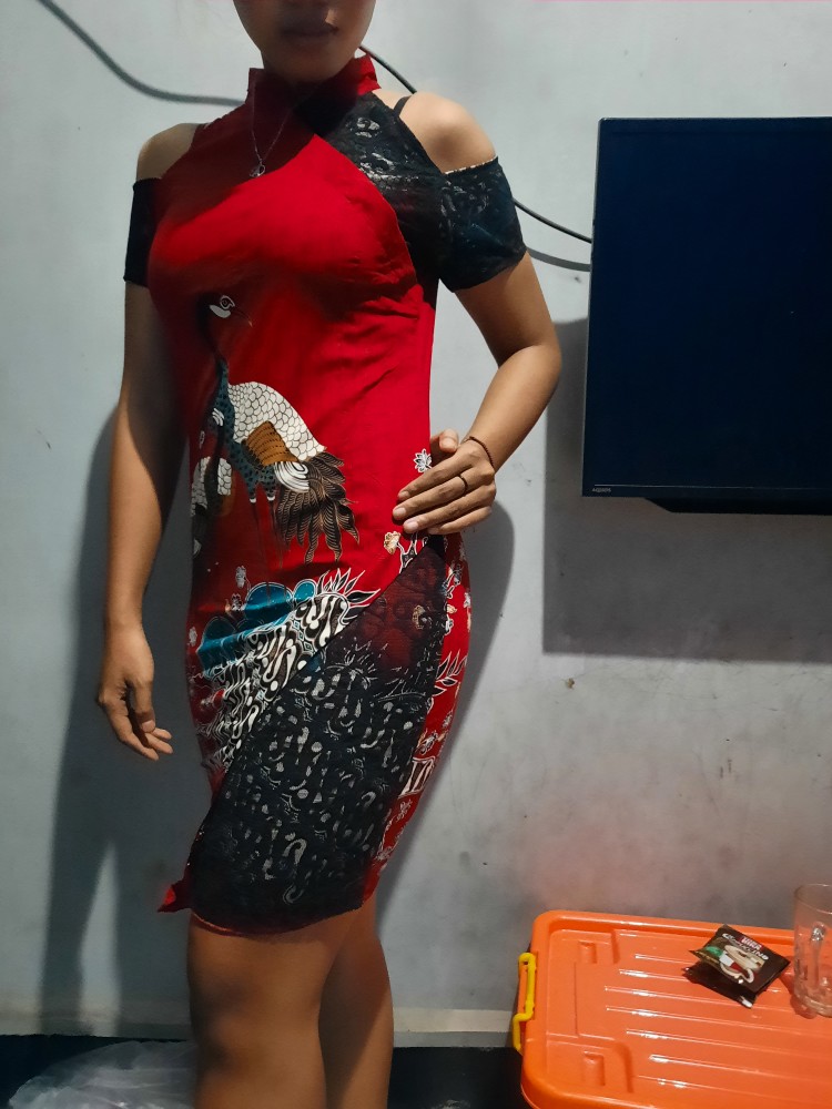 Baju Batik Wanita – Ceongsam Batik Wanita  014 - 031 - 032 Red Koin