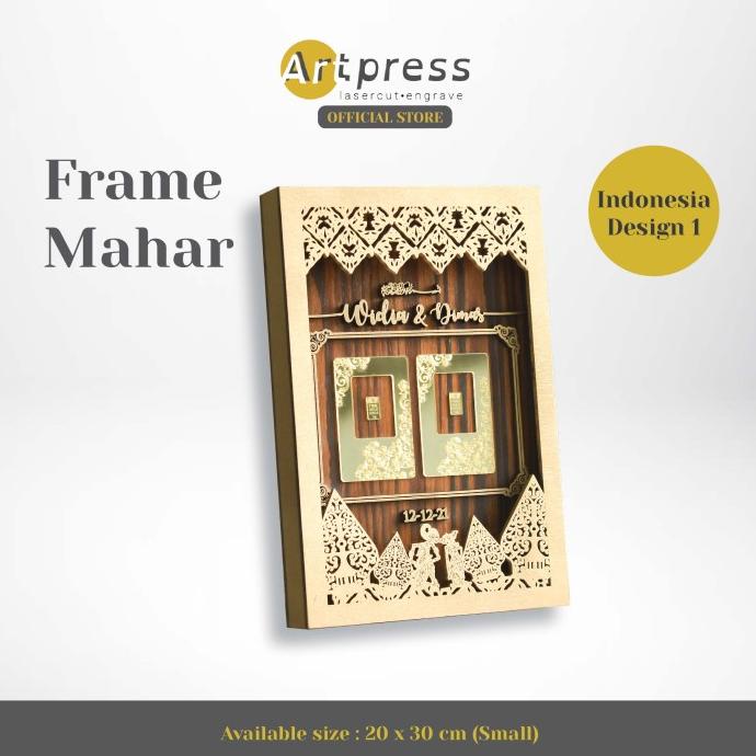 

AKSESORIS PERNIKAHAN FRAME MAHAR - INDONESIA DESIGN 1 - SMALL 20 X 30 CM - (002) PERLENGKAPAN PESTA CRAFT