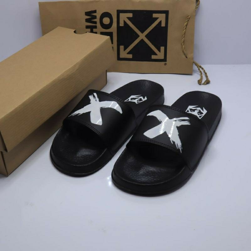 Sandal slop Off-White terbaru / Sandal distro Pria Wanita / Sandal Slide Terlaris