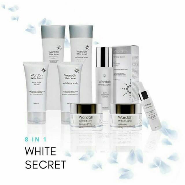 PAKET LENGKAP WARDAH WHITE SECRET Series 8 in 1