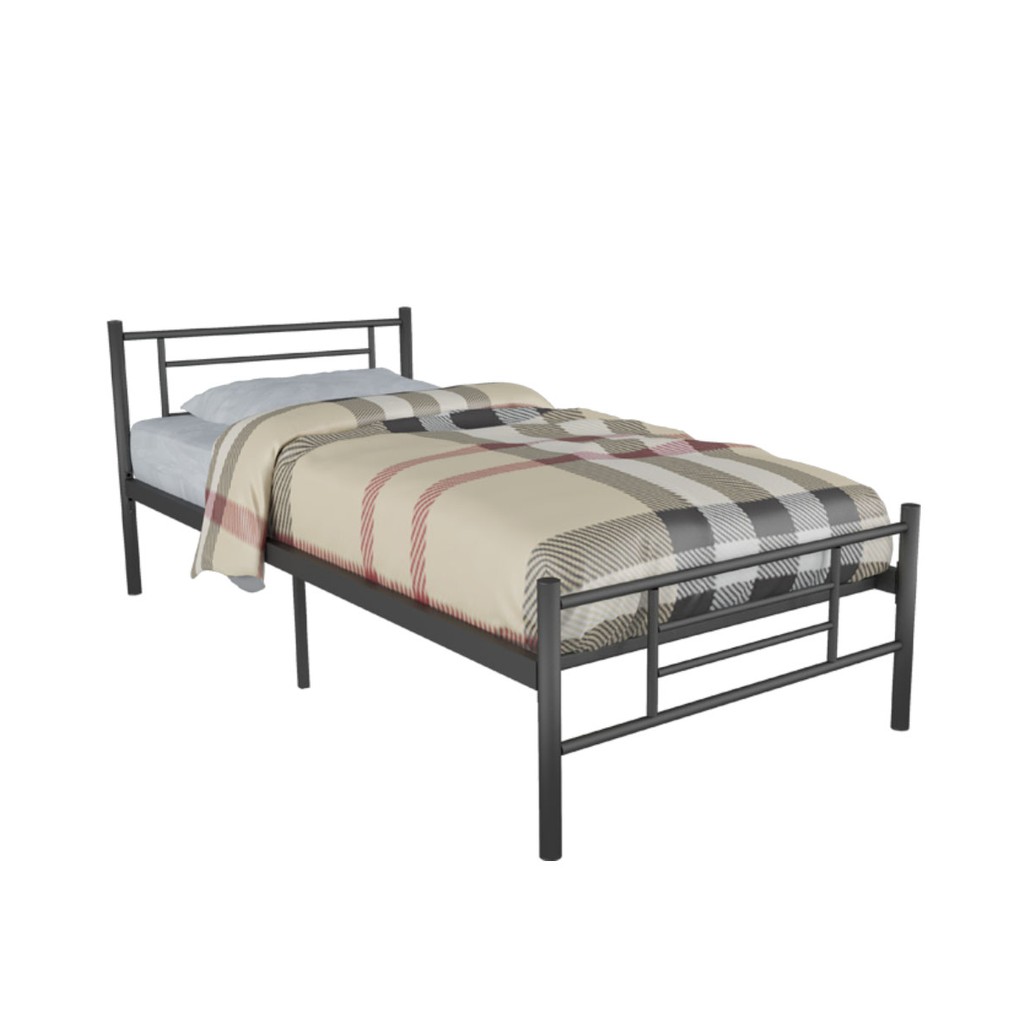 Ranjang Besi Divan Besi Tempat Tidur Besi Single Bed Minimalis Square